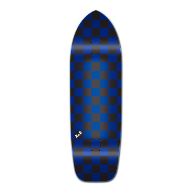 Punked Old School Longboard Deck - Checker Blue - Longboards USA