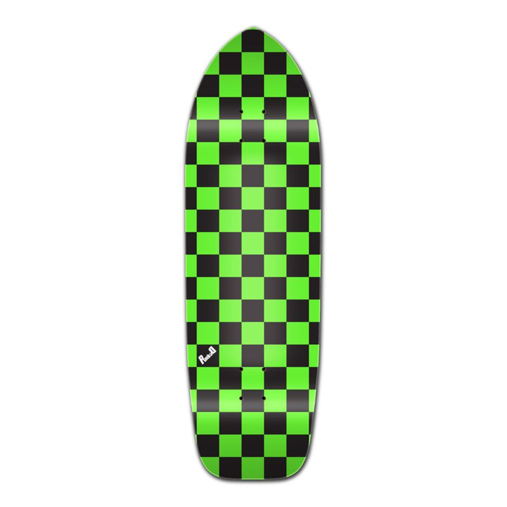 Punked Old School Longboard Deck - Checker Green - Longboards USA