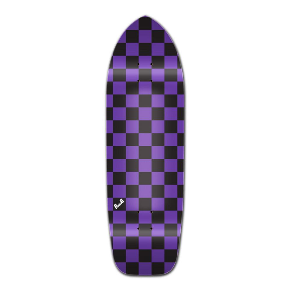 Punked Old School Longboard Deck - Checker Purple - Longboards USA