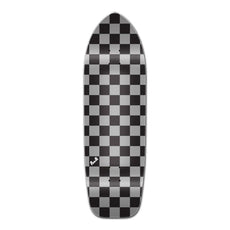 Punked Old School Longboard Deck - Checker Silver - Longboards USA