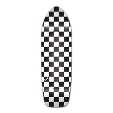 Punked Old School Longboard Deck - Checker White - Longboards USA