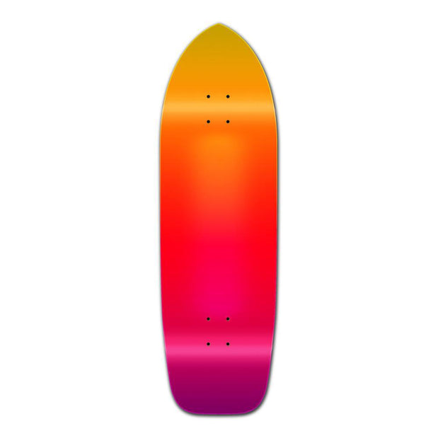 Punked Old School Longboard Deck - Gradient Pink - Longboards USA