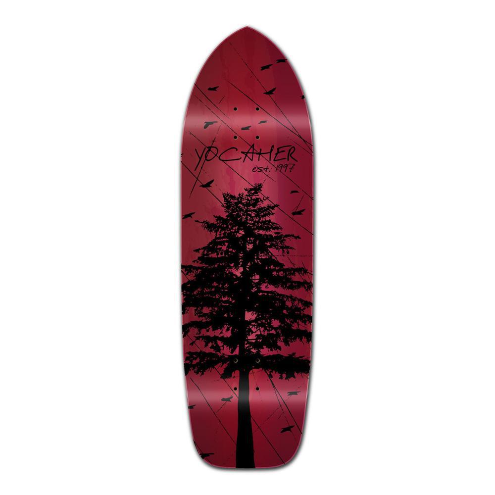 Punked Old School Longboard Deck - In the Pines Red - Longboards USA