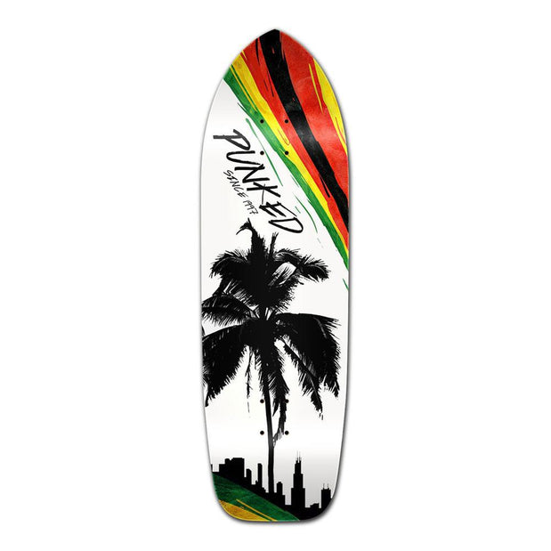 Punked Old School Longboard Deck - Palm City Rasta - Longboards USA