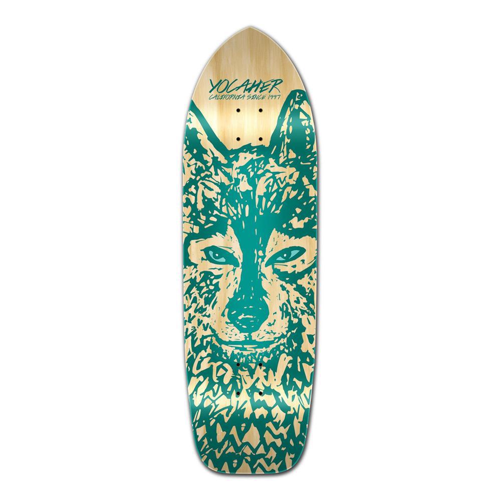 Punked Old School Longboard Deck - Spirit Animal Series - Wolf - Longboards USA