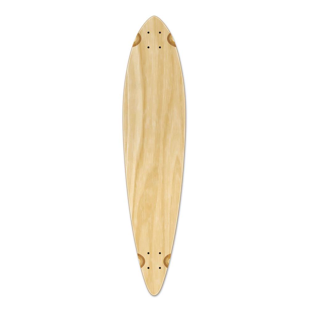 Punked Pintail Blank Longboard Deck - Natural - Longboards USA