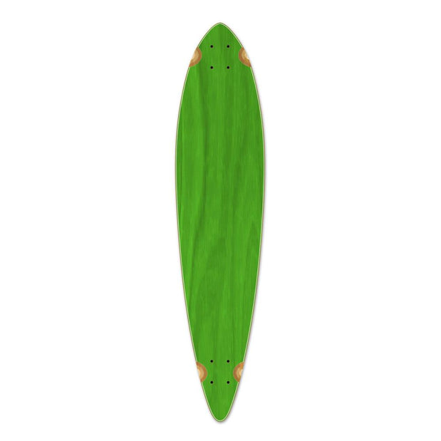 Punked Pintail Blank Longboard Deck - Stained Green - Longboards USA