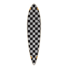 Punked Pintail Longboard Deck Checker Silver - Longboards USA