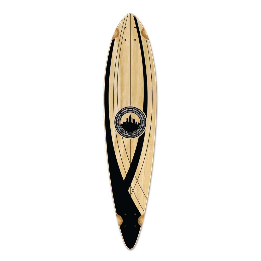 Punked Pintail Longboard Deck - Crest Onyx - Longboards USA