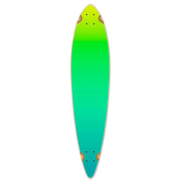 Punked Pintail Longboard Deck - Gradient Green - Longboards USA