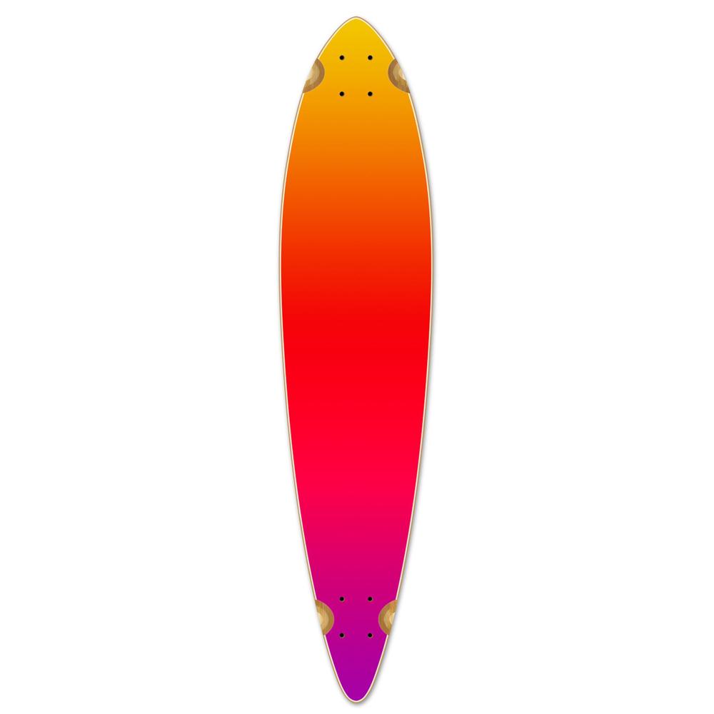 Punked Pintail Longboard Deck Gradient Pink Longboards USA