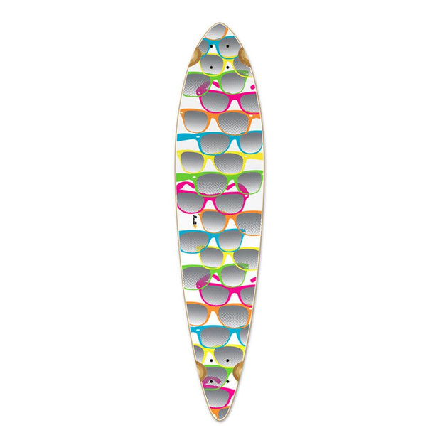 Punked Pintail Shades White Longboard Deck - Longboards USA