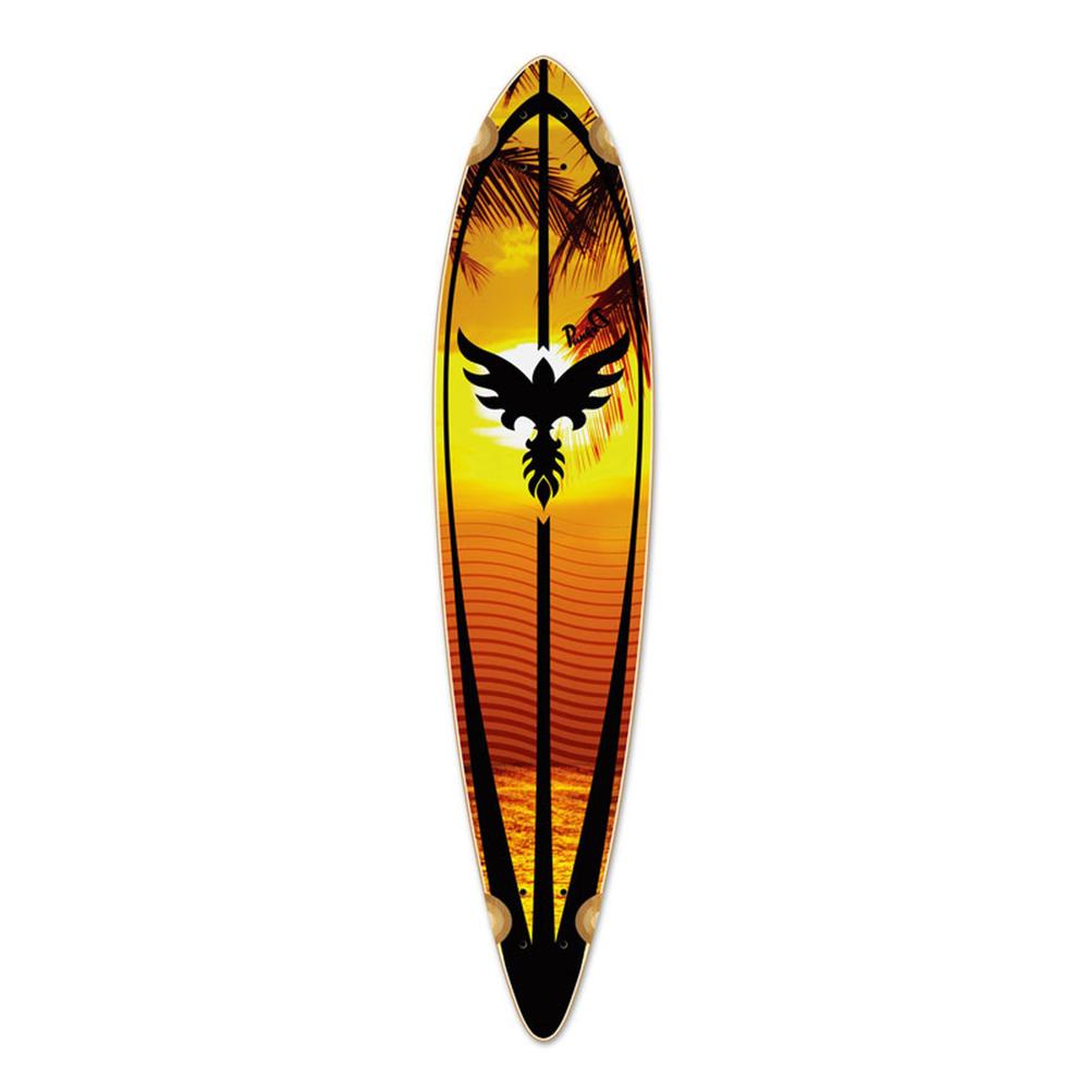 Punked Pintail Sunset Longboard Deck - Longboards USA