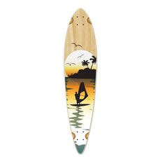 Punked Pintail Surfer Natural Longboard Deck - Longboards USA