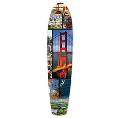 Punked San Francisco Slimkick Longboard Deck - Longboards USA