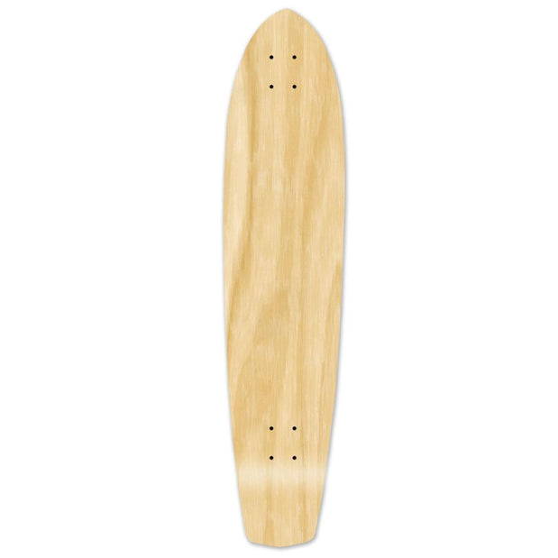 Punked Slimkick Blank Longboard Deck - Natural - Longboards USA