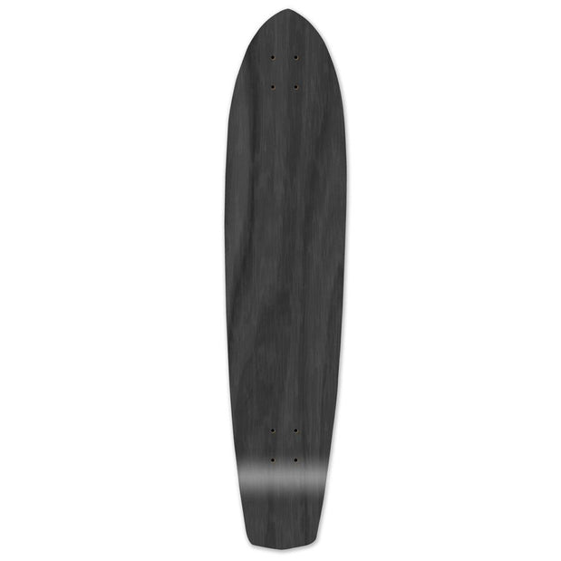 Punked Slimkick Blank Longboard Deck - Stained Black - Longboards USA