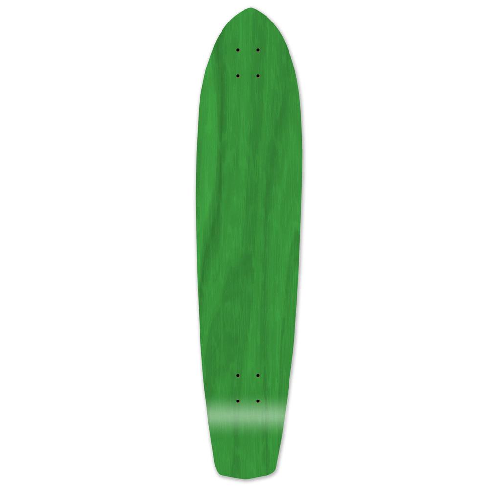 Punked Slimkick Blank Longboard Deck - Stained Green - Longboards USA