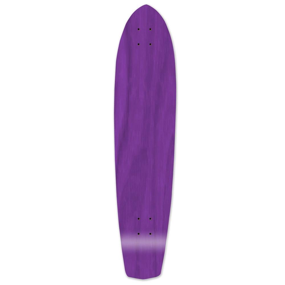Punked Slimkick Blank Longboard Deck - Stained Purple - Longboards USA