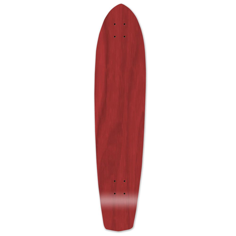 Punked Slimkick Blank Longboard Deck Stained Red Longboards USA