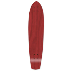 Punked Slimkick Blank Longboard Deck - Stained Red - Longboards USA