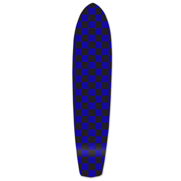 Punked Slimkick Longboard Deck - Checker Blue - Longboards USA
