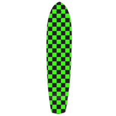 Punked Slimkick Longboard Deck - Checker Green - Longboards USA