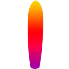 Punked Slimkick Longboard Deck - Gradient Pink - Longboards USA