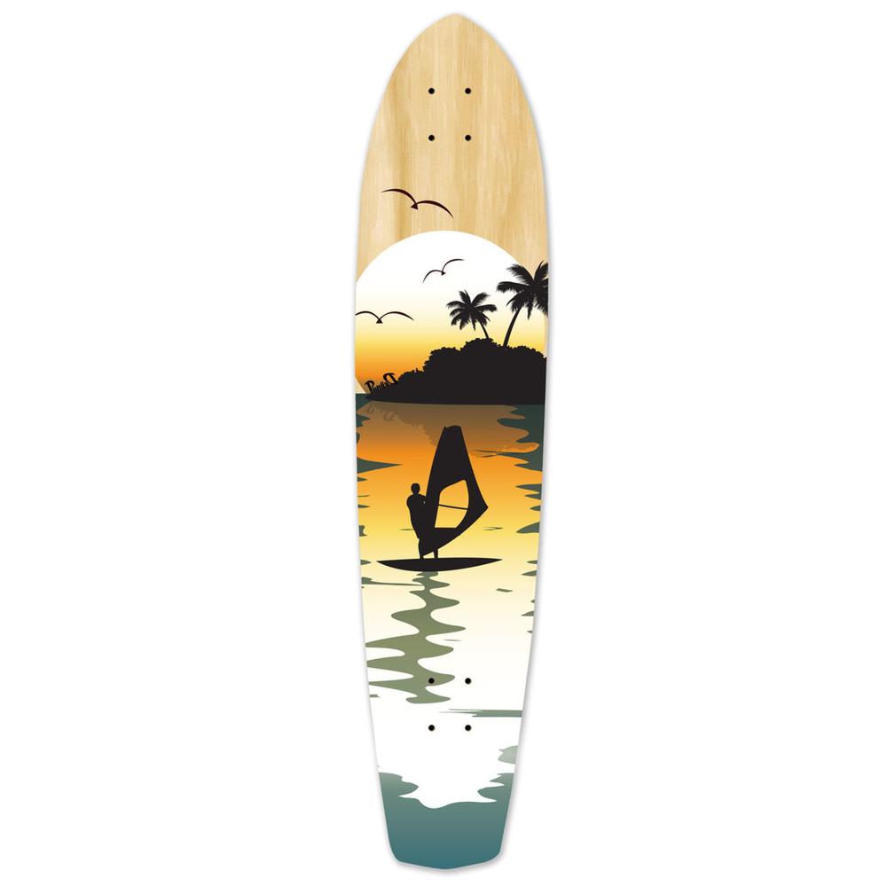 Punked Slimkick Longboard Deck - Natural Surfer - Longboards USA