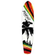 Punked Slimkick Longboard Deck - Palm City Rasta - Longboards USA