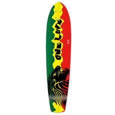 Punked Slimkick Longboard Deck - Rasta 2 - Longboards USA