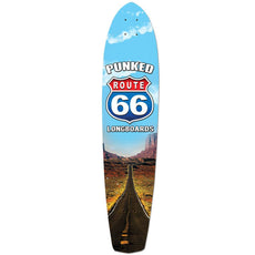 Punked Slimkick Longboard Deck - Route 66 Series - The Run - Longboards USA