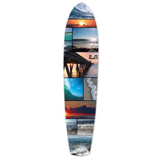 Punked Slimkick Longboard Deck - Seaside - Longboards USA