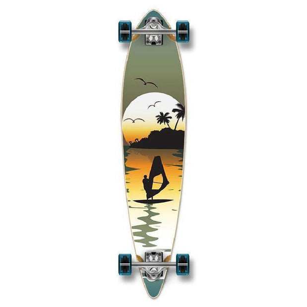 Punked Surfer Pintail Longboard 40" Green - Longboards USA
