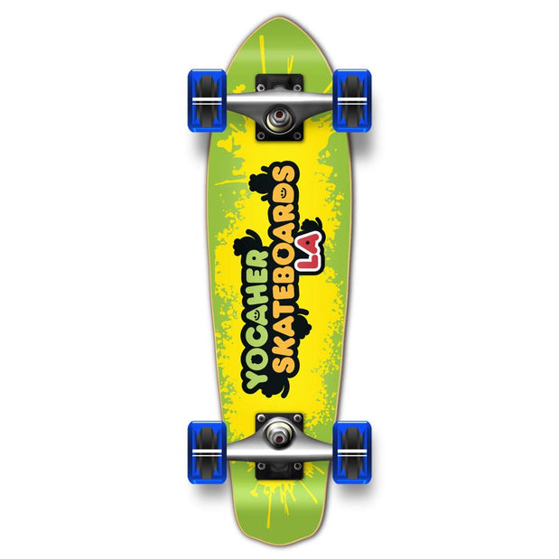 Punked Yocaher Complete Micro Cruiser Skateboard Longboard  - CANDY Series - Sour - Longboards USA