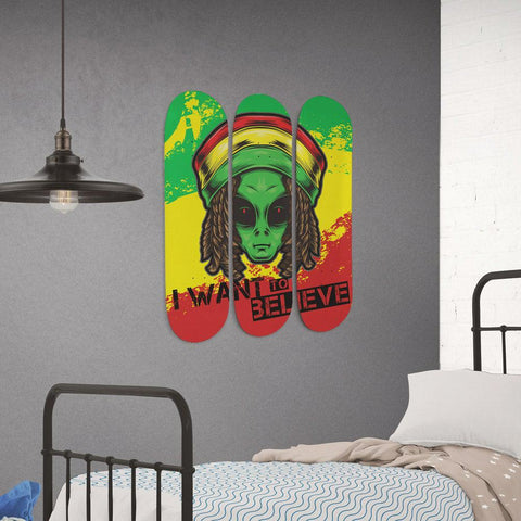 Reggae Alien Skateboard Wall Art - Longboards USA