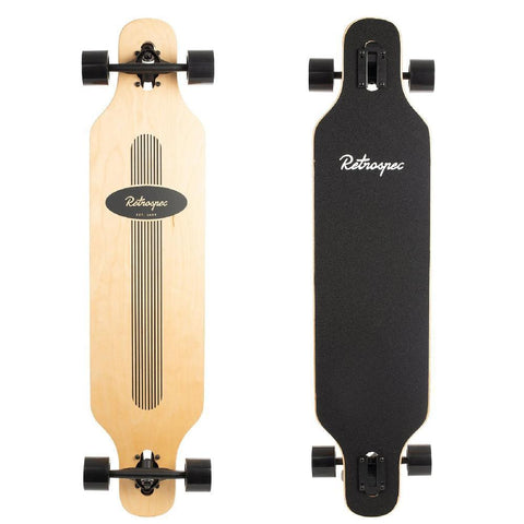 Rift Black Pinstripe Drop Through 41" Longboard - Longboards USA