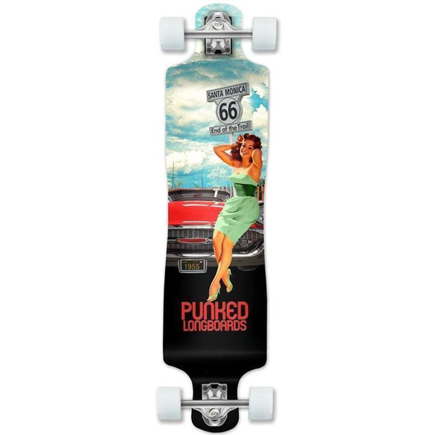 Low Riding Longboard Route 66 Punked Lowrider Double Drop Longboard – Longboards USA