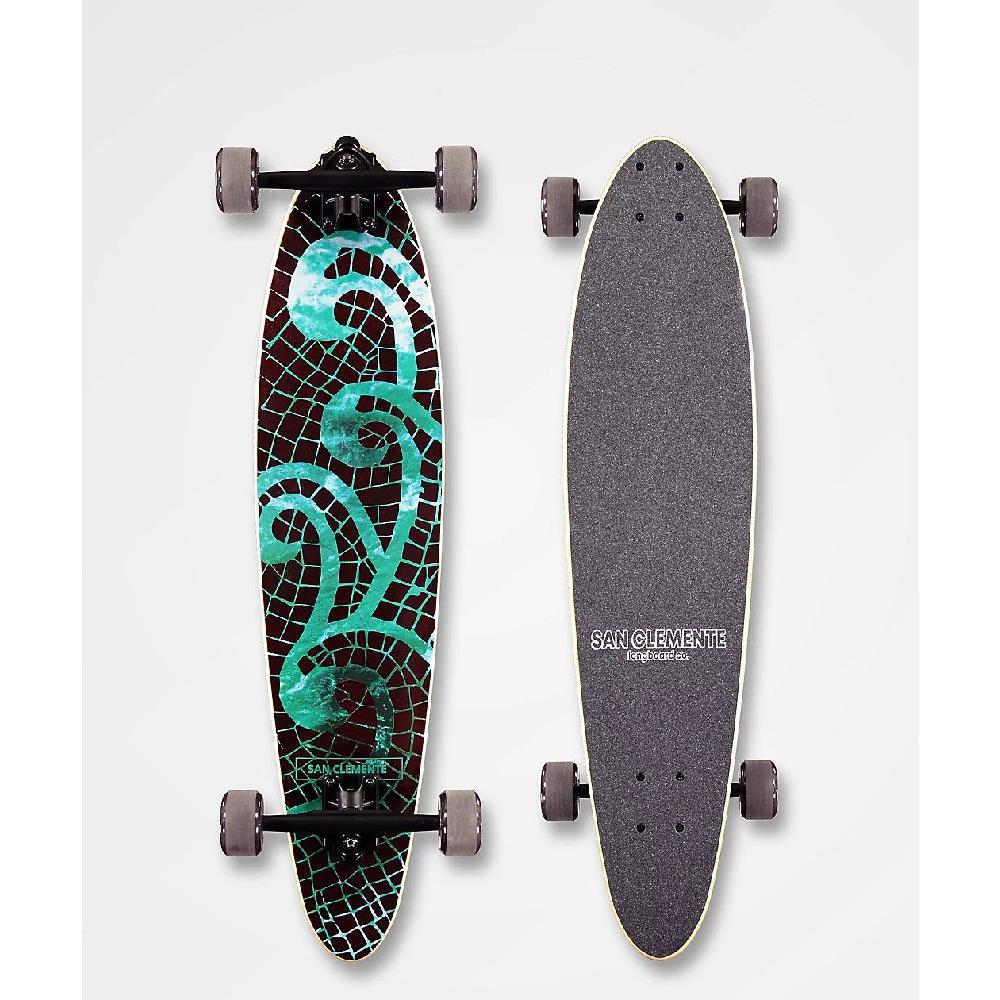 Skateboard Longboard San Clemente – Design Méduse, Roues Dualite, état Occasion