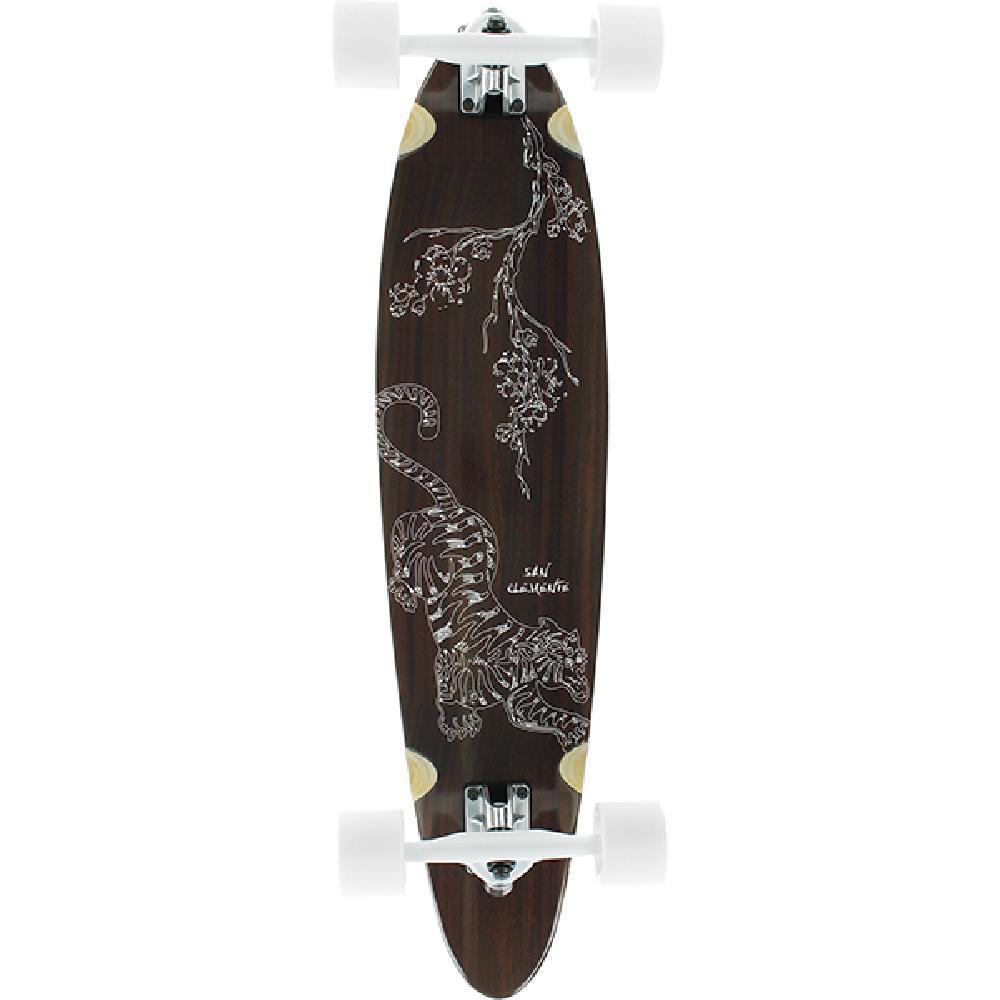 San Clemente Tiger and Lily 34" Pintail Longboard - Longboards USA
