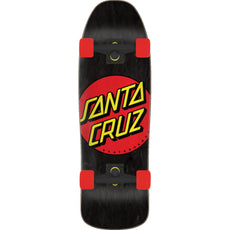 Santa Cruz Classic Dot 80'S Cruzer Black/Red 32" Cruiser Longboard - Longboards USA