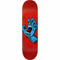 Santa Cruz Screaming Hand Matte Red 8.0" Skateboard Deck - Longboards USA