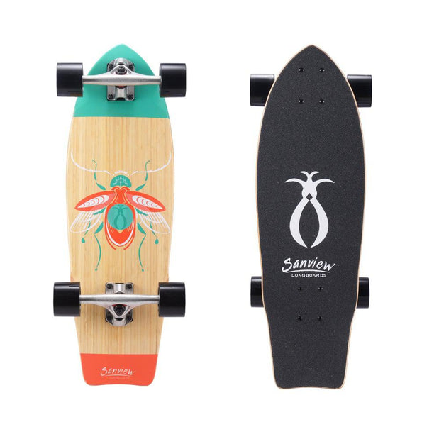Sanview Insect 28" Cruiser Kicktail Longboard - Longboards USA