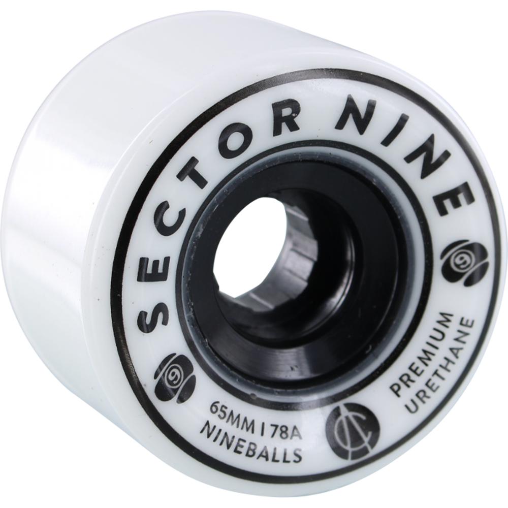 Sector 9 Nineballs 65mm 78A White Skateboard Wheels Longboards USA