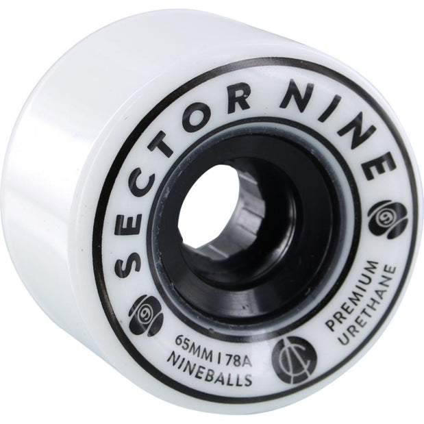 Sector 9 Nineballs 65Mm 78A White Skateboard Wheels - Longboards USA