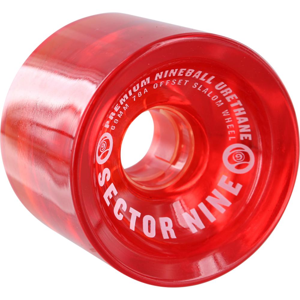 Sector 9 Nineballs 69mm 78A Slalom Red Skateboard Wheels – Longboards USA