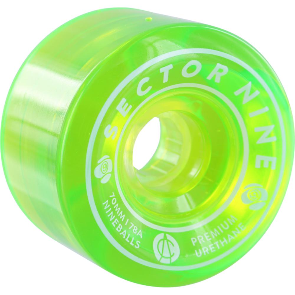 Sector 9 Nineballs 70mm 78A Green Skateboard Wheels - Longboards USA