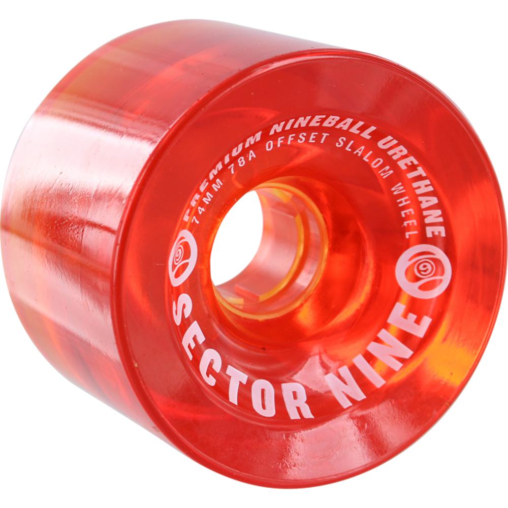 Sector 9 Nineballs 74mm 78A Red Skateboard Wheels - Longboards USA