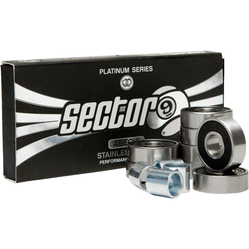 Sector 9 Nineballs Platinum ABEC9 Skateboard Longboard Bearings