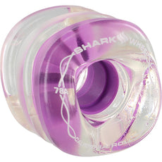 Shark Wheel 60mm Clear With Purple Hub California Roll Skateboard Wheels - Longboards USA